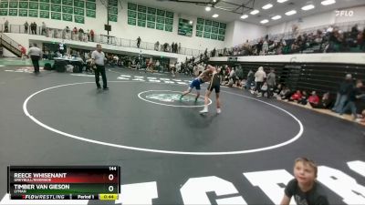 144 lbs Cons. Round 4 - Timber Van Gieson, Lyman vs Reece Whisenant, Greybull/Riverside