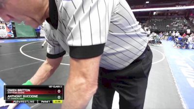 157 Class 2 lbs Cons. Round 1 - Anthony Guccione, St. Charles West vs Owen Britton, Southern Boone