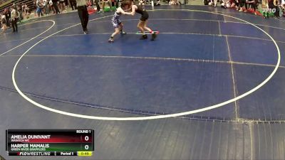 60 lbs Round 1 - Harper Mamalis, Green River Grapplers vs Amelia Dunivant, Wasatch WC