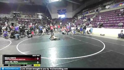 56 lbs Semifinal - Sier Del Real, Pomona Wrestling Club Colorado vs Beau Kintz, Pikes Peak Warriors Wrestling