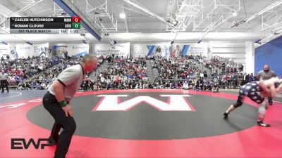 150 lbs 1st Place Match - Roman Clouse, Gardner Edgerton vs Caeleb Hutchinson, Manhattan