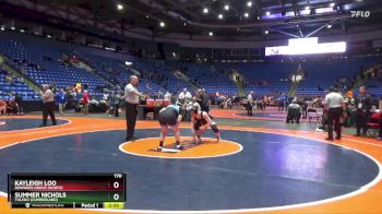 170 lbs Cons. Round 2 - Kayleigh Loo, Downers Grove (North) vs Summer Nichols, Toledo (Cumberland)