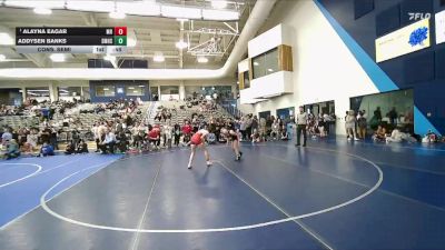 100 lbs Cons. Semi - Alayna Eagar, Mountain Ridge vs Addysen Banks, Salem Hills