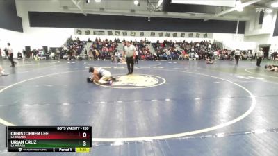 120 lbs Champ. Round 1 - Christopher Lee, La Canada vs Uriah Cruz, La Mirada