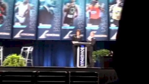 Galen Rupp accepting the 2009 Bowerman Award