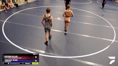 106 lbs Round 1 - Kayden Eller, Flat Earth Wrestling Club vs Vernon Rude, Minnesota