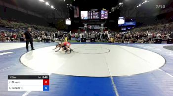 120 lbs Cons 8 #1 - Jackson Blum, Michigan vs Easton Cooper, Wisconsin