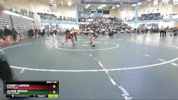 126 lbs Cons. Round 5 - Alpine Brown, Canyon Ridge vs Lynsey Lawson, Star Valley