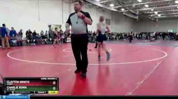 120 lbs Cons. Round 2 - Clayton Drietz, Canby vs Charlie Born, St. Peter