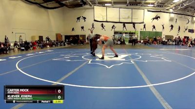 157 lbs 7th Place Match - Carter Mock, Heidelberg vs Kliever Joseph, Siena Heights University