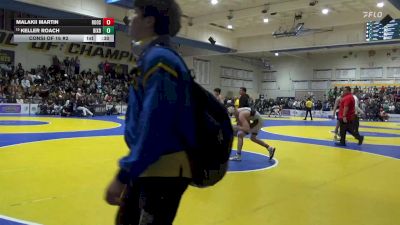 135 lbs Consi Of 16 #2 - Malakii Martin, Roosevelt (CO) vs Keller Roach, Bixby (OK)