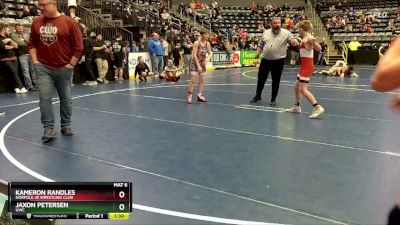 105 lbs Cons. Round 2 - Kameron Randles, Norfolk Jr Wrestling Club vs Jaxon Petersen, UWC