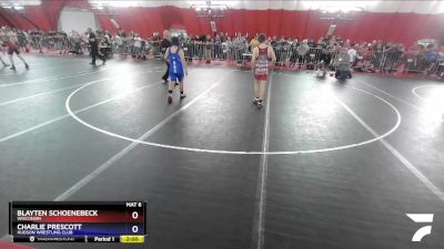 125 lbs Champ. Round 1 - Blayten Schoenebeck, Wisconsin vs Charlie Prescott, Hudson Wrestling Club