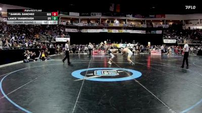 4A 133 lbs Champ. Round 1 - Samuel Sanchez, Ruidoso vs Lance Yarbrough, St. Pius X