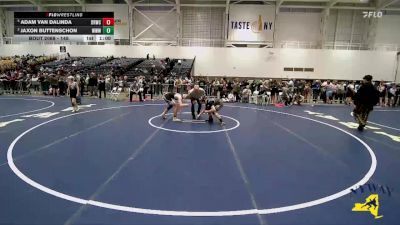 145 lbs Cons. Semi - Jaxon Buttenschon, Warrior Warehouse Wrestling vs Adam Van Dalinda, Deep Roots Wrestling Club