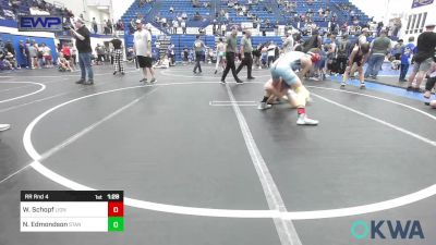 98 lbs Rr Rnd 4 - Weston Schopf, Lions Wrestling Academy vs Nate Edmondson, Standfast OKC