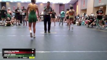 100 lbs Quarterfinals (8 Team) - Zaylee Kring, Nebraska Queens Of The Corn 3 vs Addilyn Masters, Untouchables