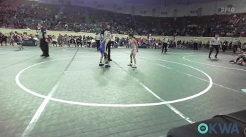 58 lbs Consi Of 16 #1 - Mia Pacheco, OKC Saints Wrestling vs Kaisan Thompson, Clinton Youth Wrestling