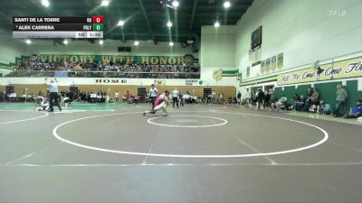 157 lbs Champ. Round 2 - Santi De La Torre, Redondo Union vs Alek Carrera, Poly/Long Beach