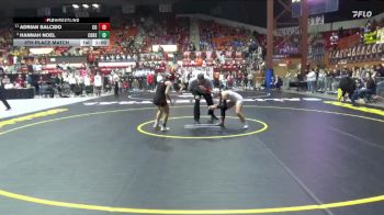 100 lbs 5th Place Match - Adrian Salcido, Colby HS vs Hannah Noel, Columbus Hs