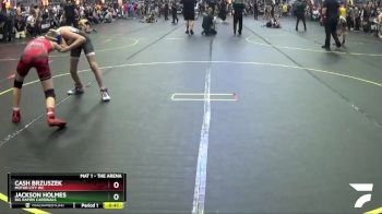 85 lbs Cons. Round 2 - Jackson Holmes, Big Rapids Cardinals vs Cash Brzuszek, Motor City WC