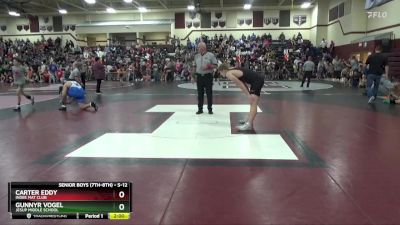 S-12 lbs Round 2 - Carter Eddy, Indee Mat Club vs Gunnyr Vogel, Jesup Middle School