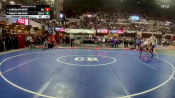 G - 105 lbs Champ. Round 1 - Hailey Milyard, Missoula Big Sky / Loyola Sacred Heart Girls vs Lakealah Mays, Wolf Point Girls