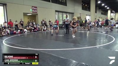 116 lbs Round 4 (6 Team) - Case Simmons, The Untouchables Black vs RB Howe, North Desoto Wrestling Academy