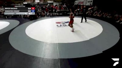 106 lbs Bryce Dacoco, SJWA - San Joaquin Wrestling Association vs Kingston Cruzat, SAWA - Sacramento Area Wrestling Association