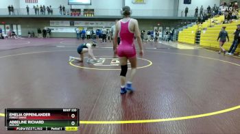 120 lbs Semifinal - Abbeline Richard, Barlow vs Emelia Oppenlander, Forest Grove
