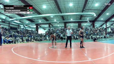 126 lbs Quarterfinal - Kaio Sims, Liberty vs Jayden Manangan, Green Valley