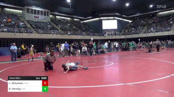 58 lbs Consi-qtrs - Lucas Schuman, Honesdale vs Ryley Herwig, Catonsville