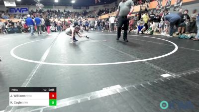 73 lbs Semifinal - Jaxson Williams, Tecumseh Youth Wrestling vs Kalon Cagle, Standfast OKC