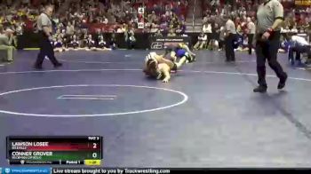 1 lbs Champ. Round 1 - Lawson Losee, Riceville vs Conner Grover, Beckman Catholic