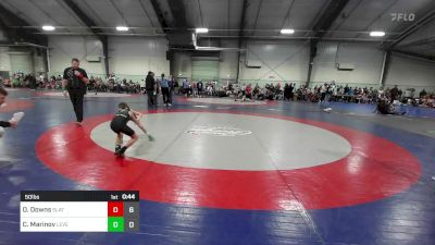 50 lbs 3rd Place - Oakland Downs, Slate Wrestling Academy vs Christian George Marinov, Level Up Wrestling Center - (B)