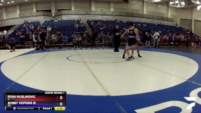 165 lbs Champ. Round 1 - Ryan Muslimovic, IL vs Bobby Hopkins Iii, OH