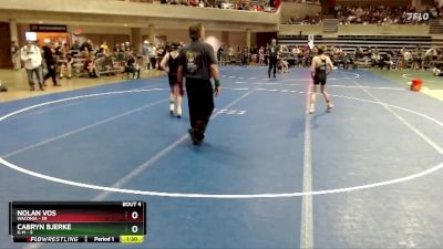 80 lbs Champ. Round 1 - Cabryn Bjerke, K-M vs Nolan Vos, Waconia