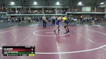 174 lbs Champ. Round 1 - Aj Joyner, Augustana (IL) vs Kolton Bartow, Loras