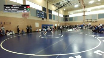 110lbs Champ. Round 4 - Ellanor Nimrick, Gig Harbor (Girls) vs Yarely Cervantes, Federal Way (Girls)