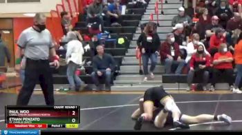 126 lbs Champ. Round 1 - Ethan Penzato, St. Charles (EAST) vs Paul Woo, Carol Stream (GLENBARD NORTH)