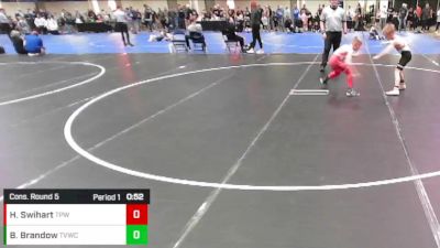 Boys 3rd-4th Grade - 77 Cons. Round 5 - Beau Brandow, Team Valley Wrestling Club vs Harrison Swihart, Team Porcelli Wrestling