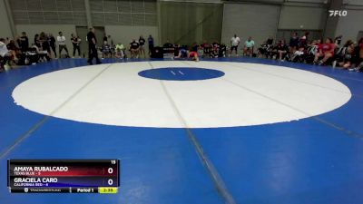 105 lbs Round 3 (8 Team) - Amaya Rubalcado, Texas Blue vs Graciela Caro, California Red