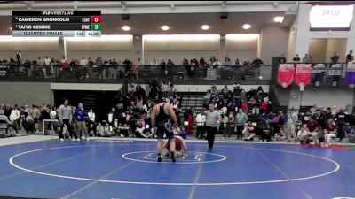 215 lbs Quarterfinal - Cameron Gronholm, East Lyme/Norwich Tech vs Taiyo Gemme, Lyme-Old Lyme/WB