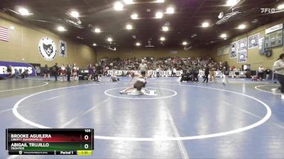 105 lbs Quarterfinal - Abigail Trujillo, Frontier vs Brooke Aguilera, Liberty (Bakersfield)