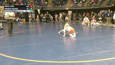 80 lbs Consy 4 - Brady Loro, West Chester Rustin vs Bennett Kocher, Mt. Lebanon
