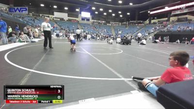 37 lbs Semifinal - Quinton Schulte, Greater Heights Wrestling vs Warren Hendricks, South Central Punishers