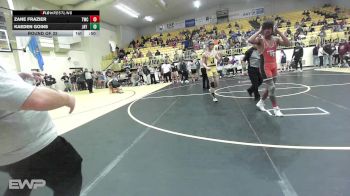 155 lbs Round Of 32 - Zane Frazier, Tahlequah Wrestling Club vs Kaeden Goins, Jay Junior High