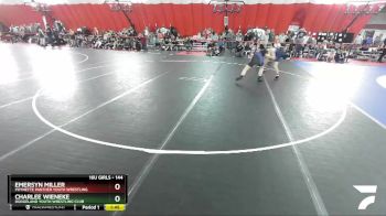 144 lbs Round 3 - Charlee Wieneke, Dodgeland Youth Wrestling Club vs Emersyn Miller, Poynette Panther Youth Wrestling