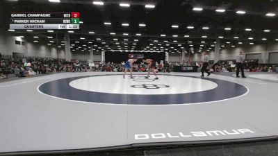 138 lbs Quarters - Parker Wickam, Bear Cave Wrestling Club vs Gabriel Champagne, Nor Cal Take Down Wrestling Club