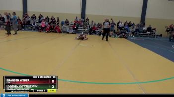 70 lbs Semifinal - Bransen Weber, LAW vs Russell Commerford, Summit Wrestling Academy